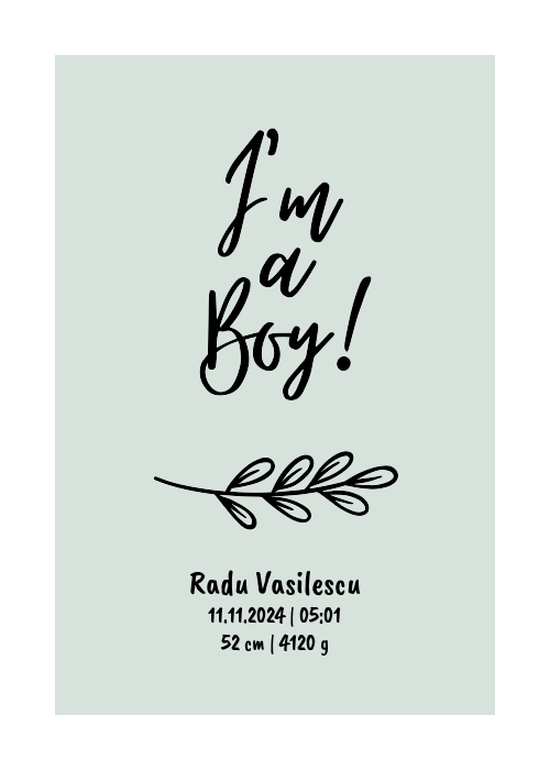 Sunt băiat! cu crenguță