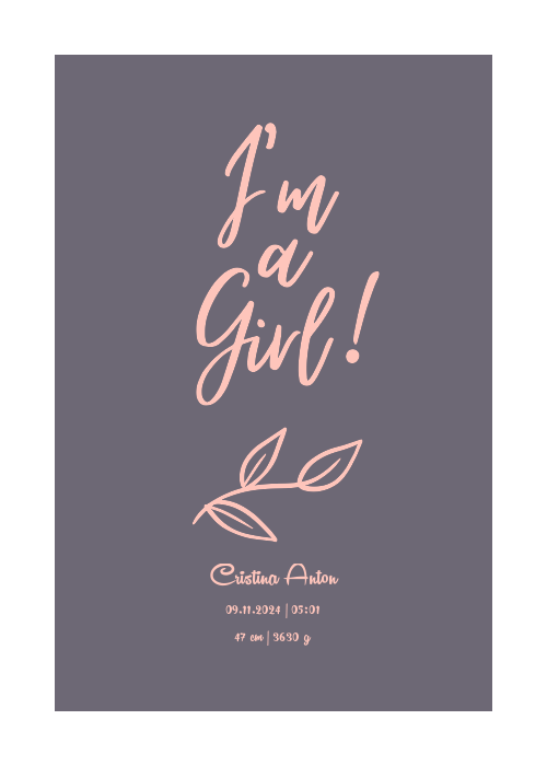 Sunt fată!, cu crenguță