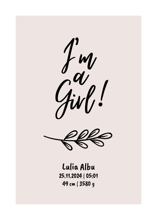 Sunt fată! cu crenguță!